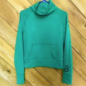 Barre 3 Green Funnel Neck Sweatshirt Size Small